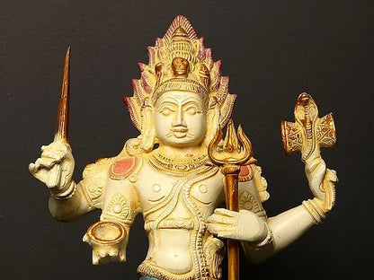 Brassaura® Brass Kaal Bhairava Statue | Height 17 Inches & Weight 8.65 kg