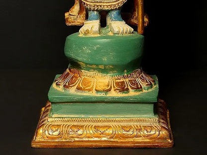 Brassaura® Brass Kaal Bhairava Statue | Height 17 Inches & Weight 8.65 kg