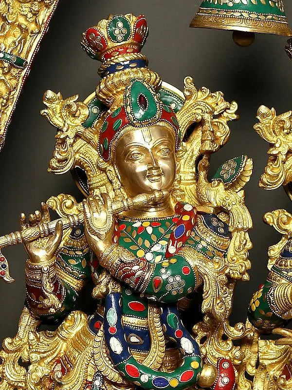 Brassaura® Brass Radha Krishna Statue | Height 45 Inches & Weight 76.50 kg