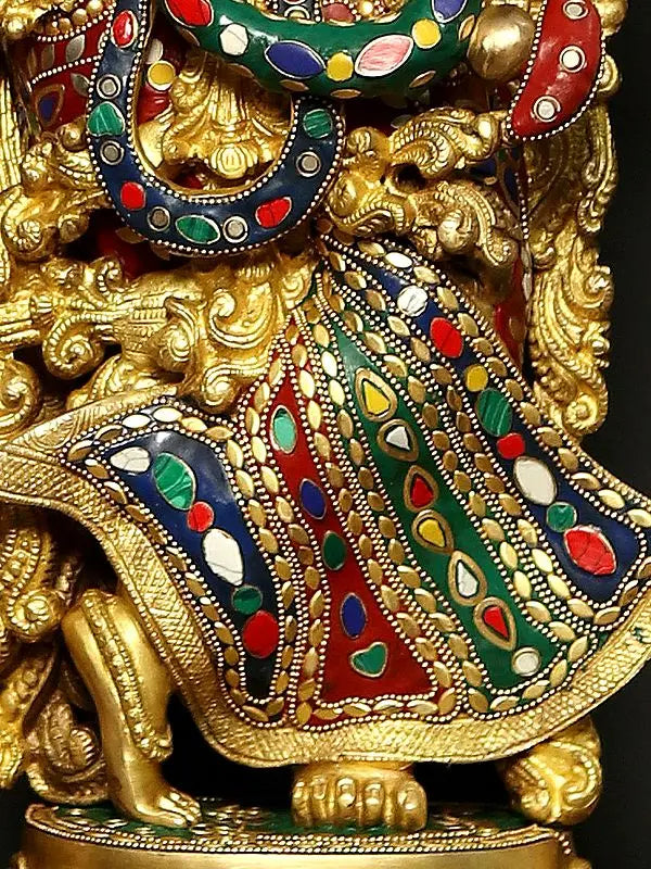 Brassaura® Brass Radha Krishna Statue | Height 45 Inches & Weight 76.50 kg