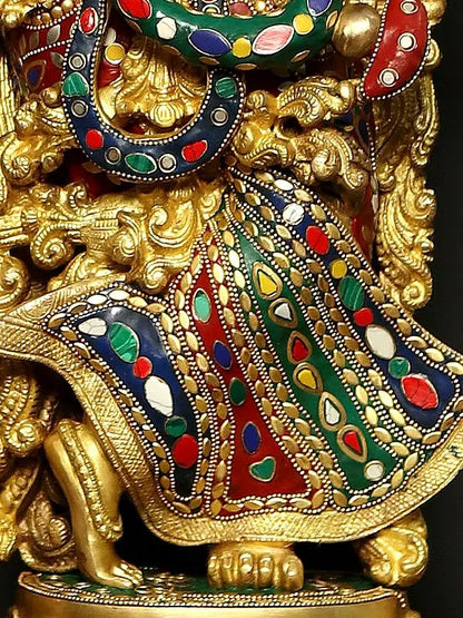 Brassaura® Brass Radha Krishna Statue | Height 45 Inches & Weight 76.50 kg