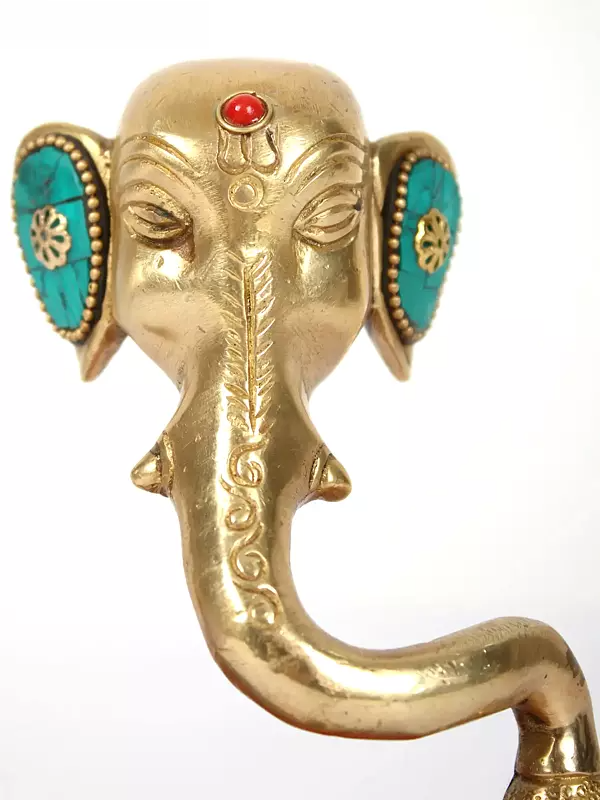Brassaura® Brass Statue with Inlay Work | Height 5.9 Inches