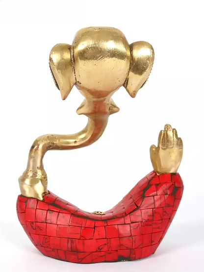 Brassaura® Brass Statue with Inlay Work | Height 5.9 Inches