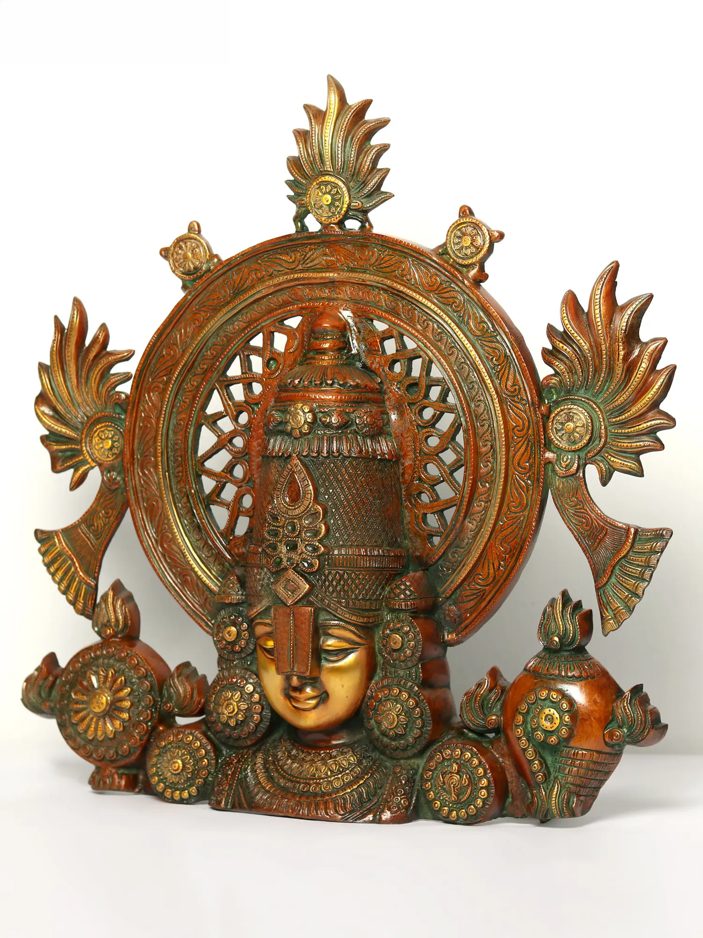 Brassaura® Brass Venkateswara Bust Statue | Height 22 Inches & Weight 12.90 kg