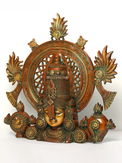 Brassaura® Brass Venkateswara Bust Statue | Height 22 Inches & Weight 12.90 kg