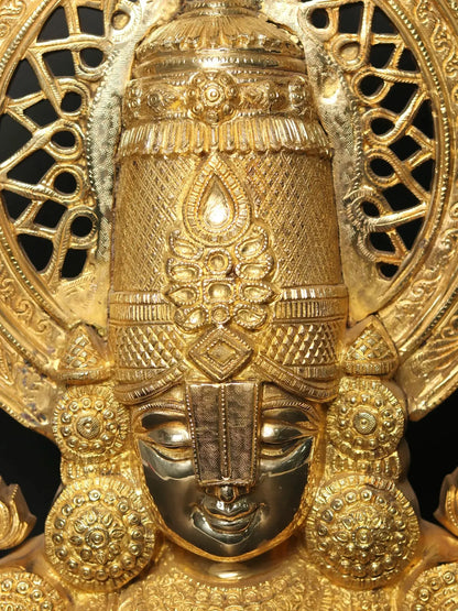 Brassaura® Brass Venkateswara Bust Statue | Height 22 Inches & Weight 12.90 kg