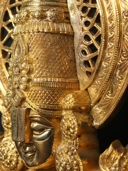 Brassaura® Brass Venkateswara Bust Statue | Height 22 Inches & Weight 12.90 kg