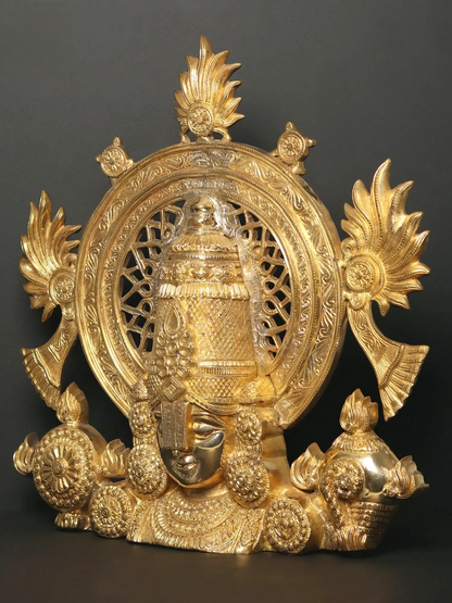 Brassaura® Brass Venkateswara Bust Statue | Height 22 Inches & Weight 12.90 kg