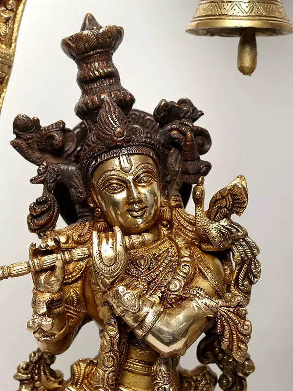 Brassaura® Brass Radha Krishna Statue | Height 36 Inches & Weight 37.60 kg