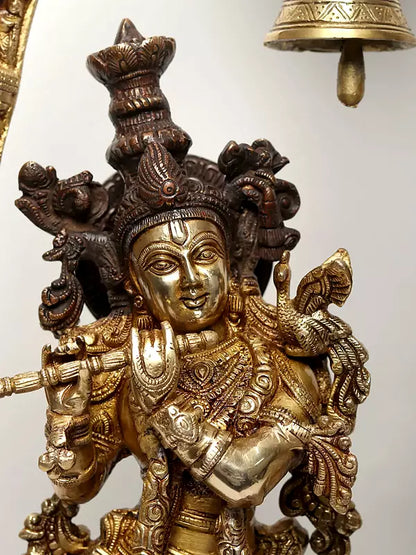 Brassaura® Brass Radha Krishna Statue | Height 36 Inches & Weight 37.60 kg