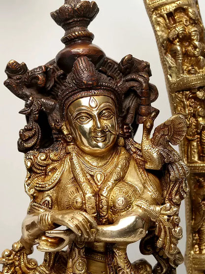 Brassaura® Brass Radha Krishna Statue | Height 36 Inches & Weight 37.60 kg