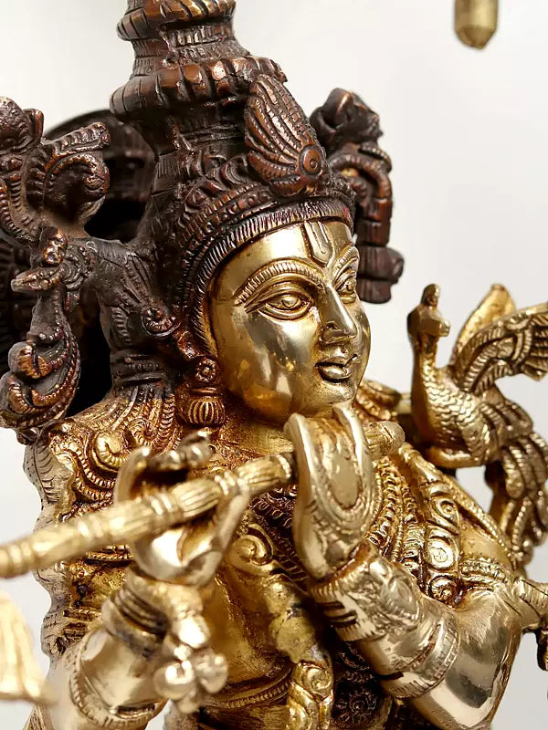 Brassaura® Brass Radha Krishna Statue | Height 36 Inches & Weight 37.60 kg