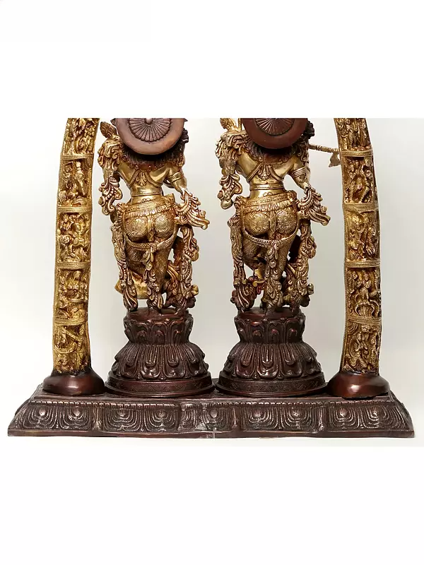 Brassaura® Brass Radha Krishna Statue | Height 36 Inches & Weight 37.60 kg