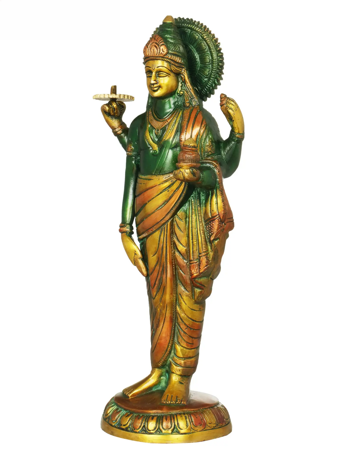 ब्रसौरा® भगवान धन्वंतरि प्रतिमा | पीतल की मूर्ति | ऊंचाई 11.2 इंच और वज़न 2.40 किलोग्राम