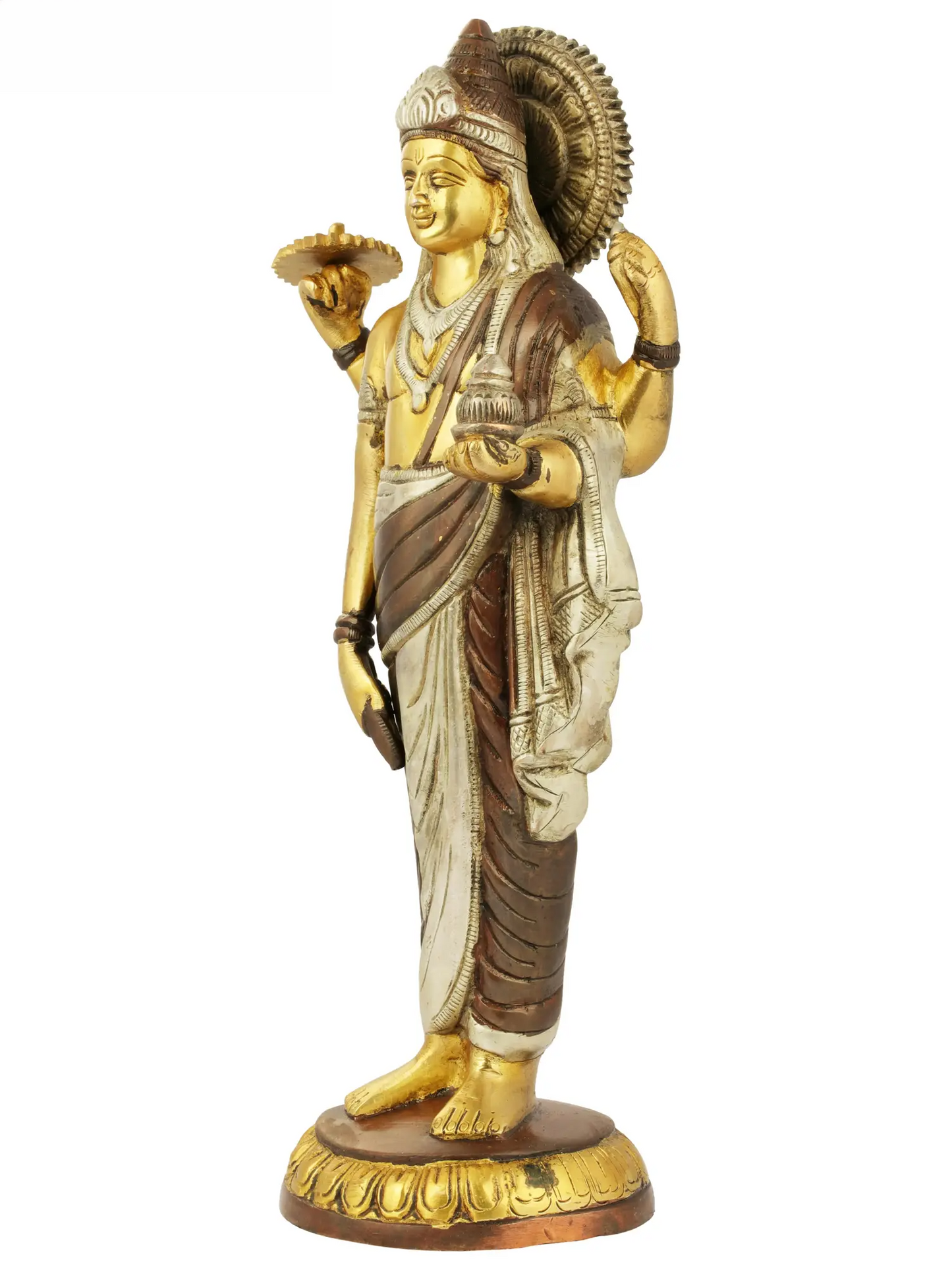 ब्रसौरा® भगवान धन्वंतरि प्रतिमा | पीतल की प्रतिमा | ऊंचाई 11.2 इंच और वज़न 2.40 किलोग्राम