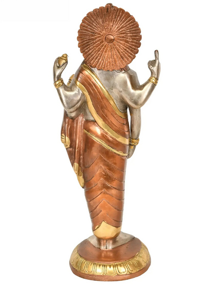Brassaura® Lord Dhanvantri Statue | Brass Statue | Height 11.2 Inches & Weight 2.40 kgs