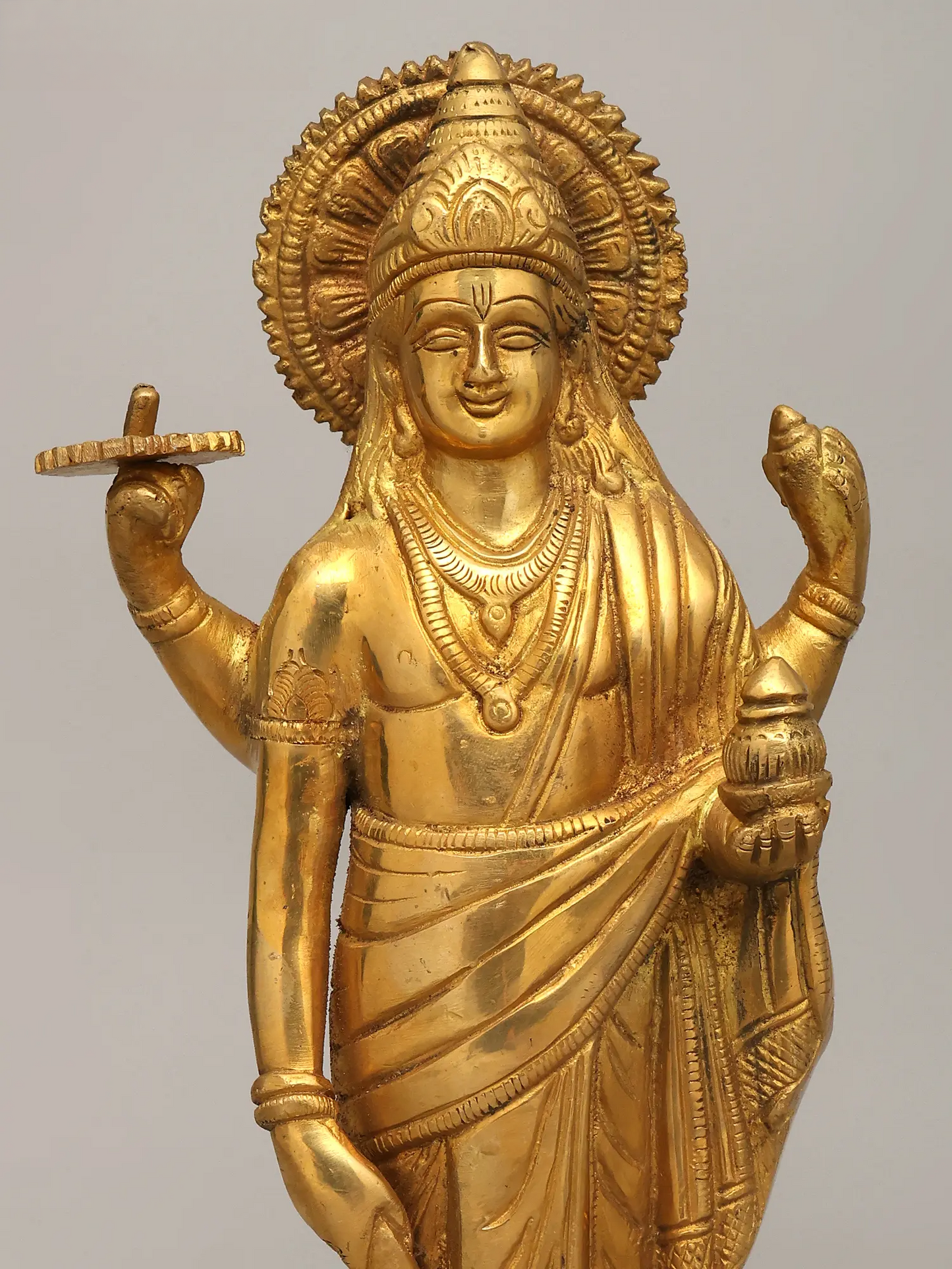 Brassaura® Lord Dhanvantri Statue | Brass Statue | Height 11.2 Inches & Weight 2.40 kgs