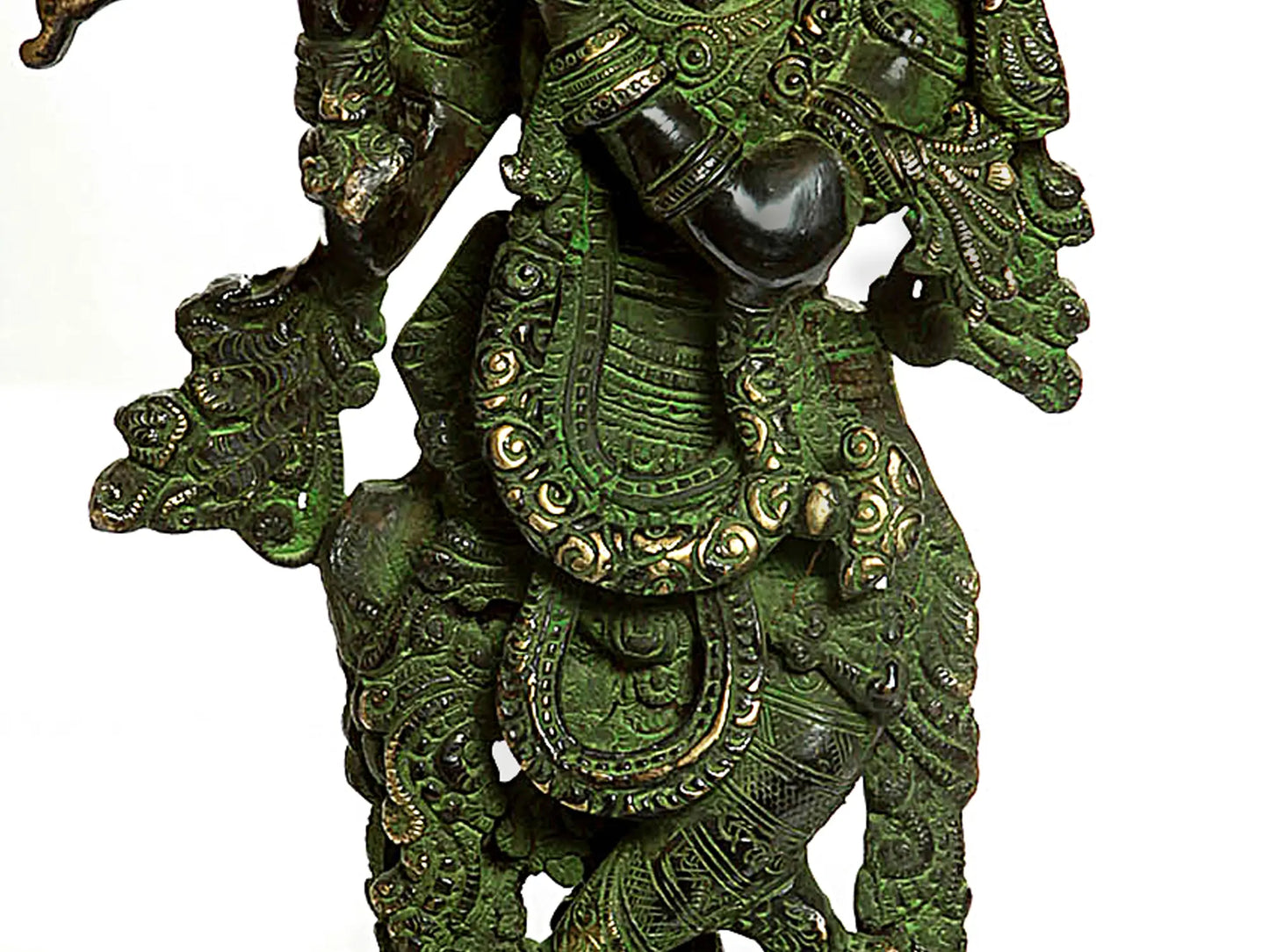 Brassaura® Brass Krishna Statue | Height 15.35 Inches & Weight 4.57 kg