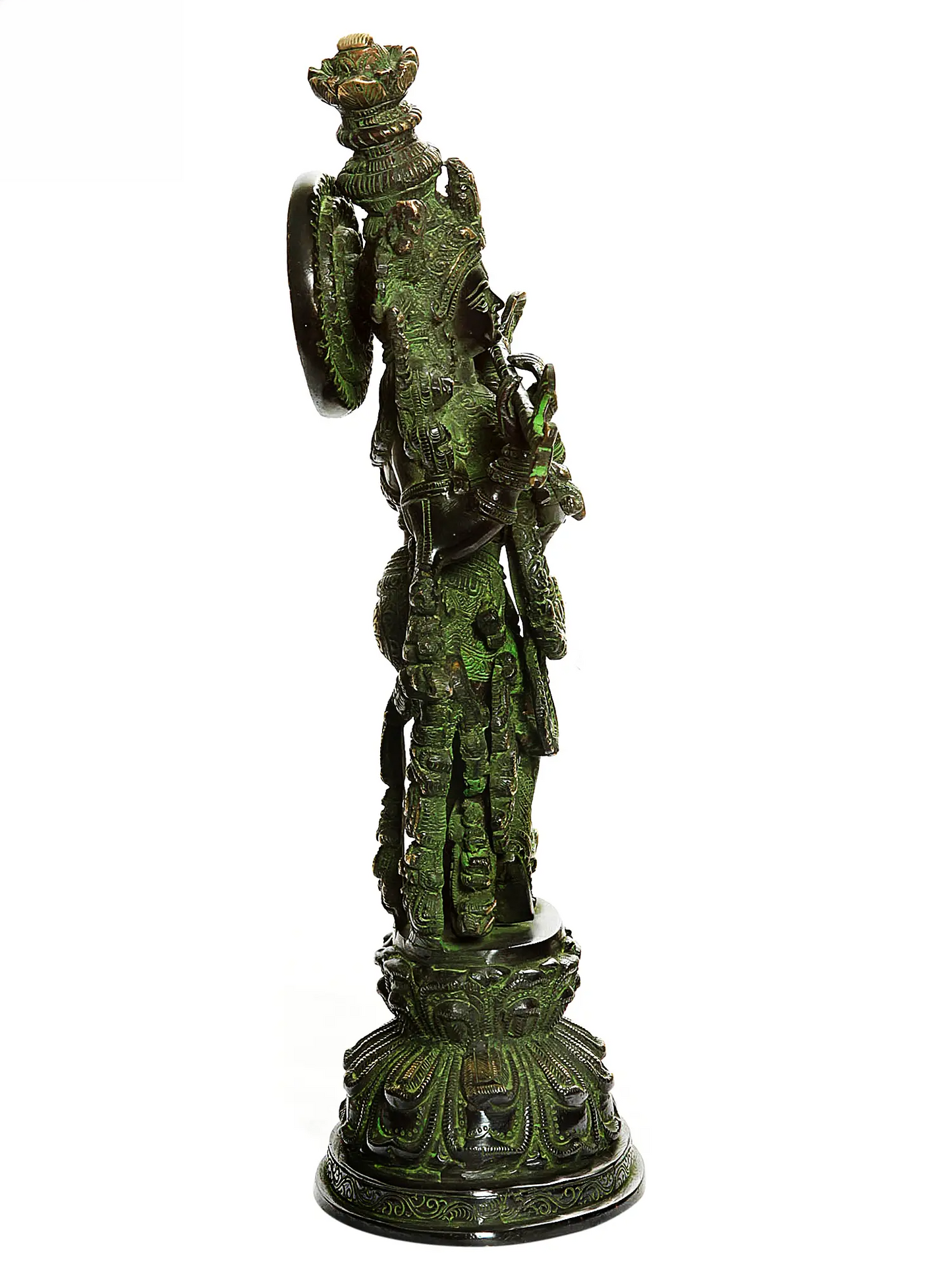 Brassaura® Brass Krishna Statue | Height 15.35 Inches & Weight 4.57 kg