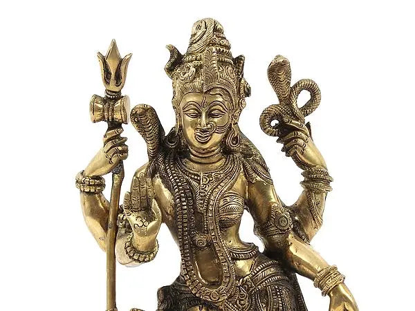 Brassaura® Brass Ardhanarishwara Statue | Height 18 Inches & Weight 9 kg