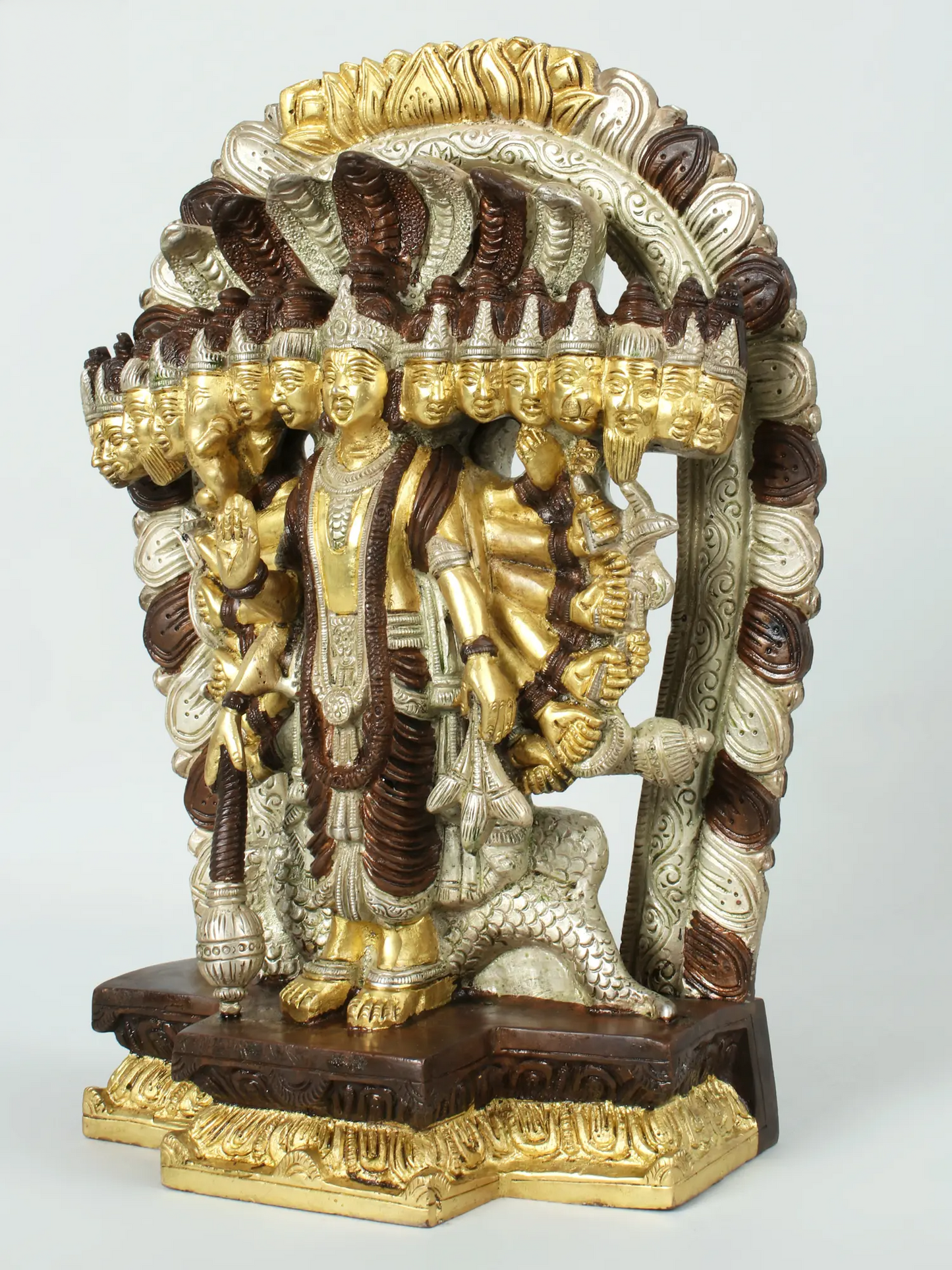 ब्रासौरा® ब्रास विष्णु प्रतिमा | ऊंचाई 11 इंच और वज़न 5.54 किग्रा