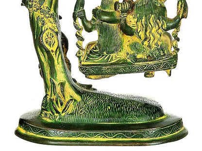 Brassaura® Brass Radha Krishna Jhula Statue | Height 10 Inches & Weight 2.90 kg