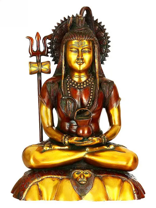 Brassaura® Brass Shiva Statue | Height 15 Inches & Weight 10.09 kg