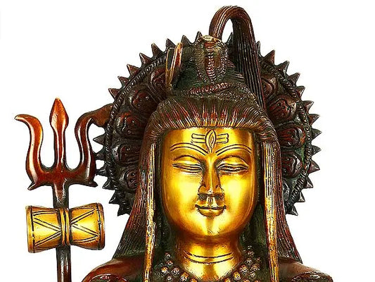 Brassaura® Brass Shiva Statue | Height 15 Inches & Weight 10.09 kg