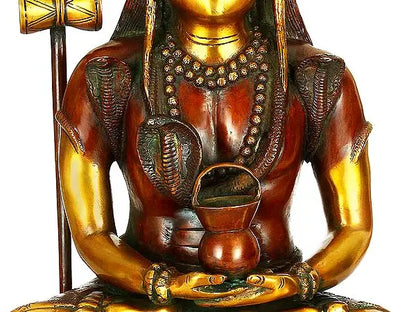 Brassaura® Brass Shiva Statue | Height 15 Inches & Weight 10.09 kg