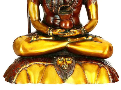 Brassaura® Brass Shiva Statue | Height 15 Inches & Weight 10.09 kg