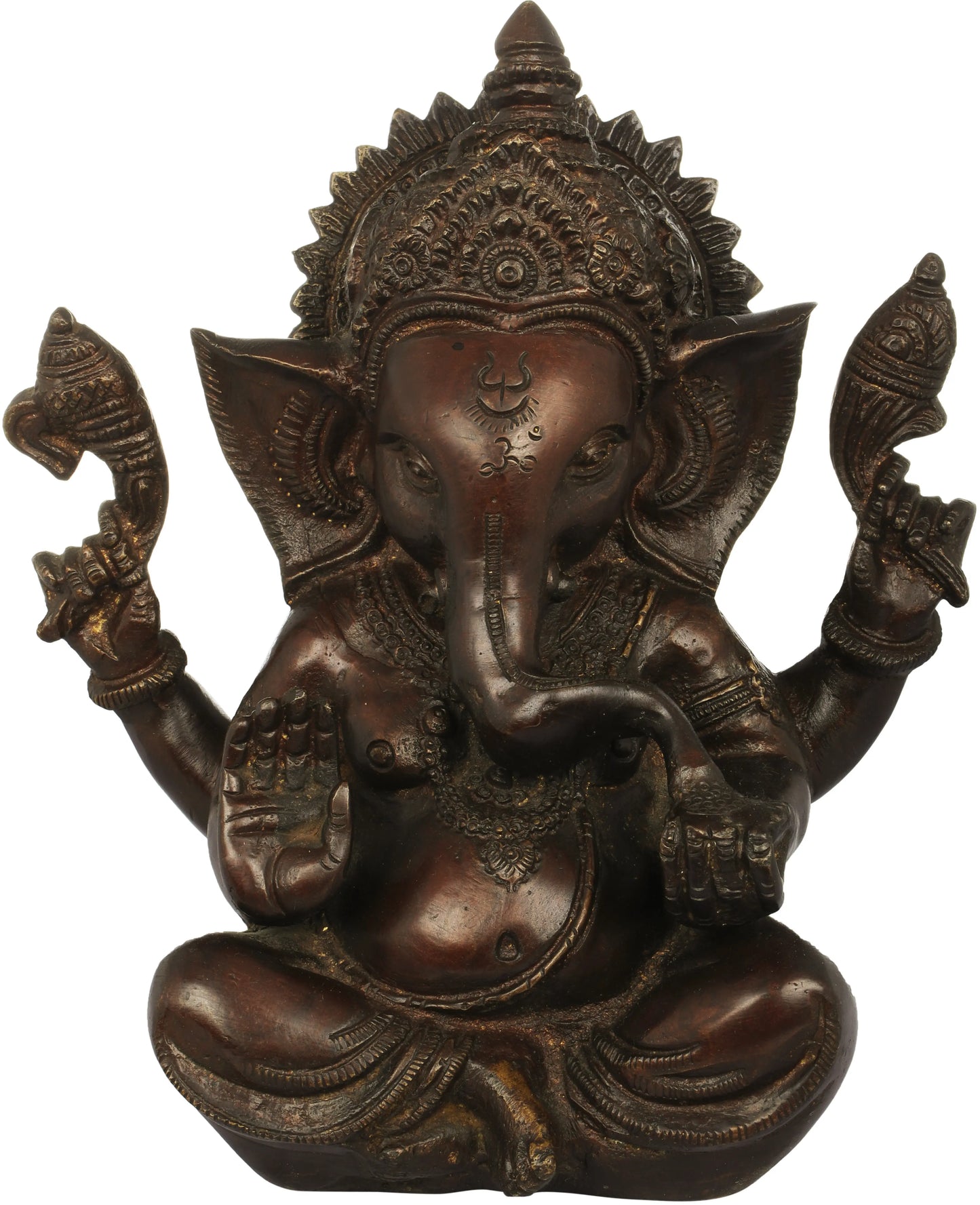 Brassaura™ Lord Ganesha Brass Statue | Height 8.5 Inches & Weight 2.80 kgs