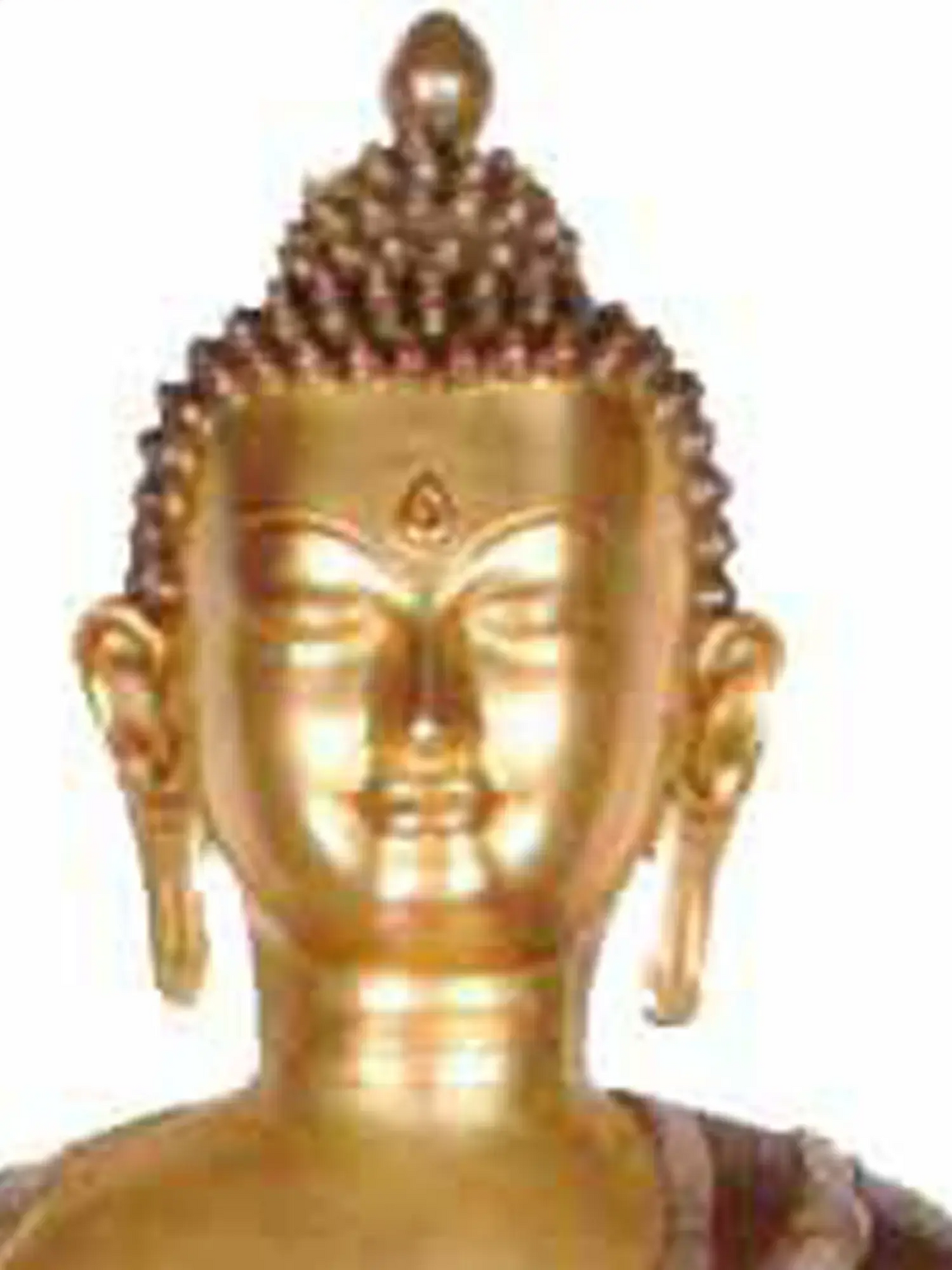 ब्रैसौरा® कमल के डंठल के साथ बैठे बुद्ध | शुद्ध पीतल | ऊँचाई 38 इंच और वज़न 46 किलोग्राम