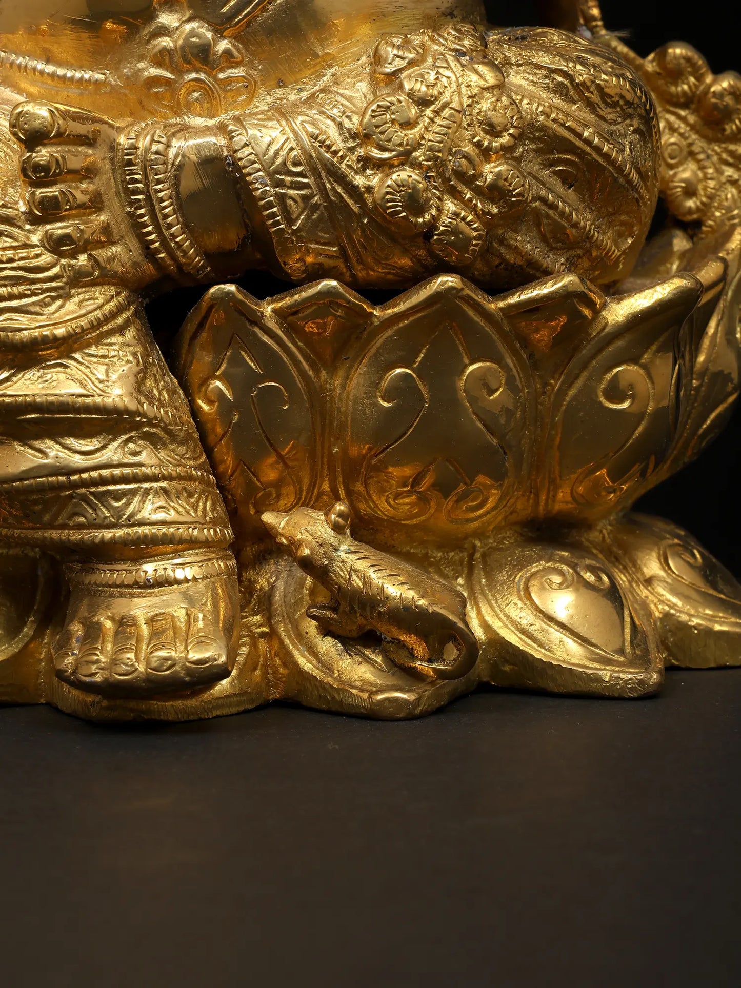 Brassaura™ Brass Ganesha Sculpture | Height 12 Inches & Weight 7.26 kgs
