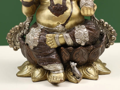 Brassaura™ Brass Ganesha Sculpture | Height 12 Inches & Weight 7.26 kgs