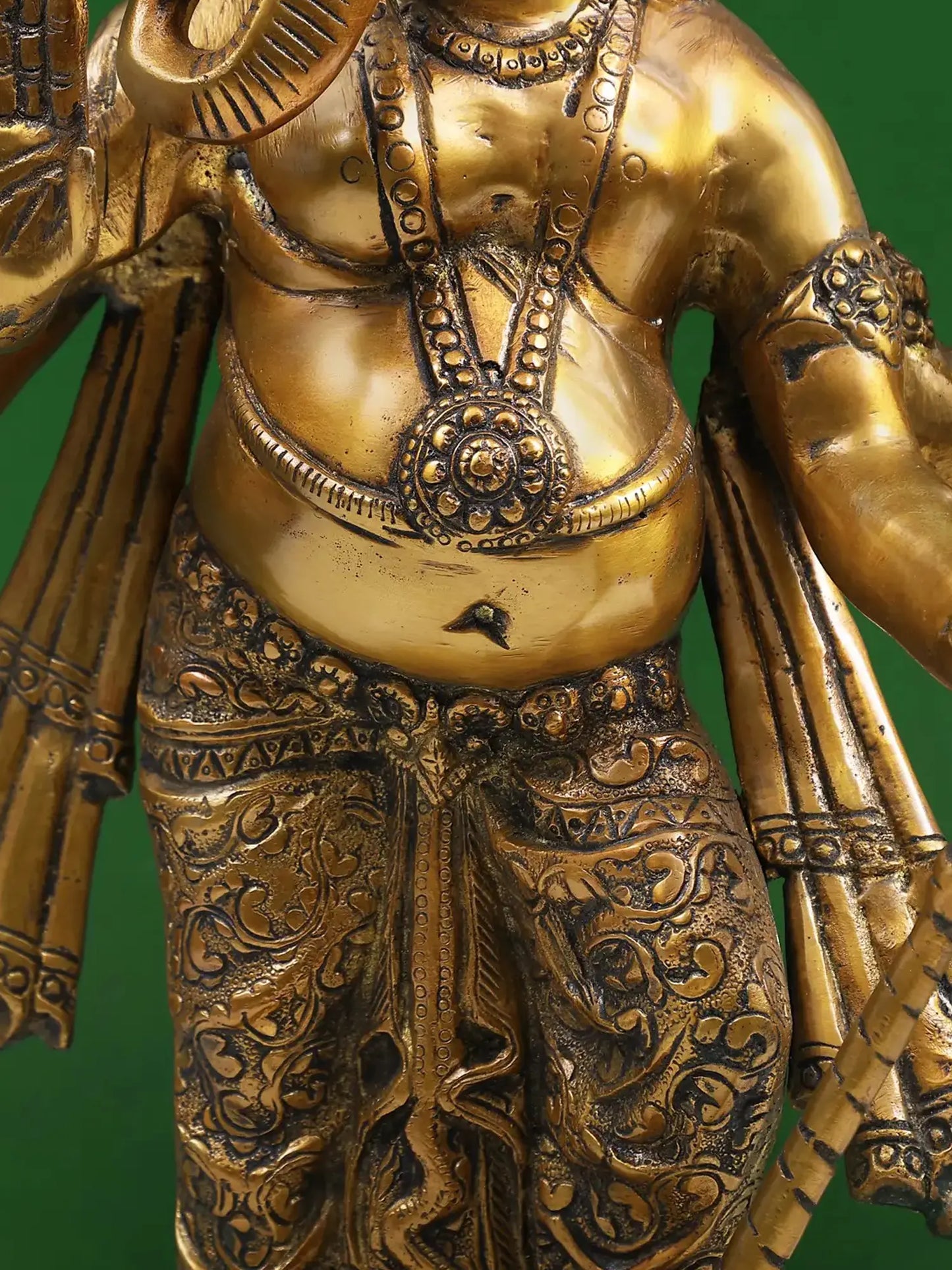 Brassaura™ Brass Ganesha Statue | Height 19 Inches & Weight 10.60 kgs