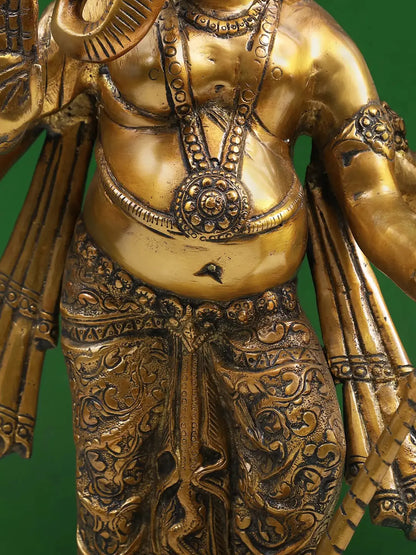 Brassaura™ Brass Ganesha Statue | Height 19 Inches & Weight 10.60 kgs