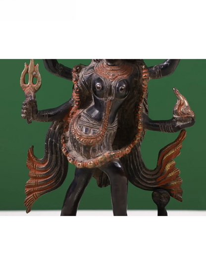 Brassaura® Brass Goddess Kali Statue | Height 9.6 Inches & Weight 2.90 kg