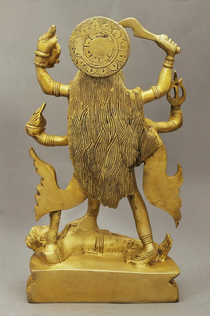 Brassaura® Brass Kali Maa Statue | Height 9.45 Inches & Weight 3.15 kg