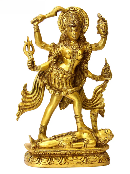 Brassaura® Brass Kali Maa Statue | Height 9.45 Inches & Weight 3.15 kg