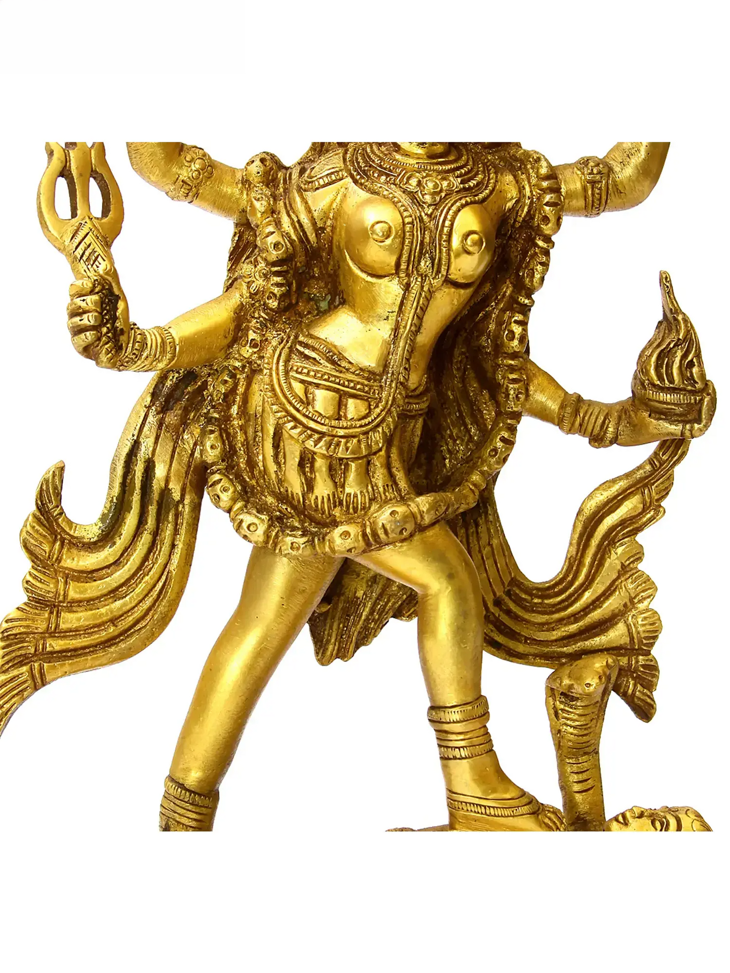Brassaura® Brass Kali Maa Statue | Height 9.45 Inches & Weight 3.15 kg