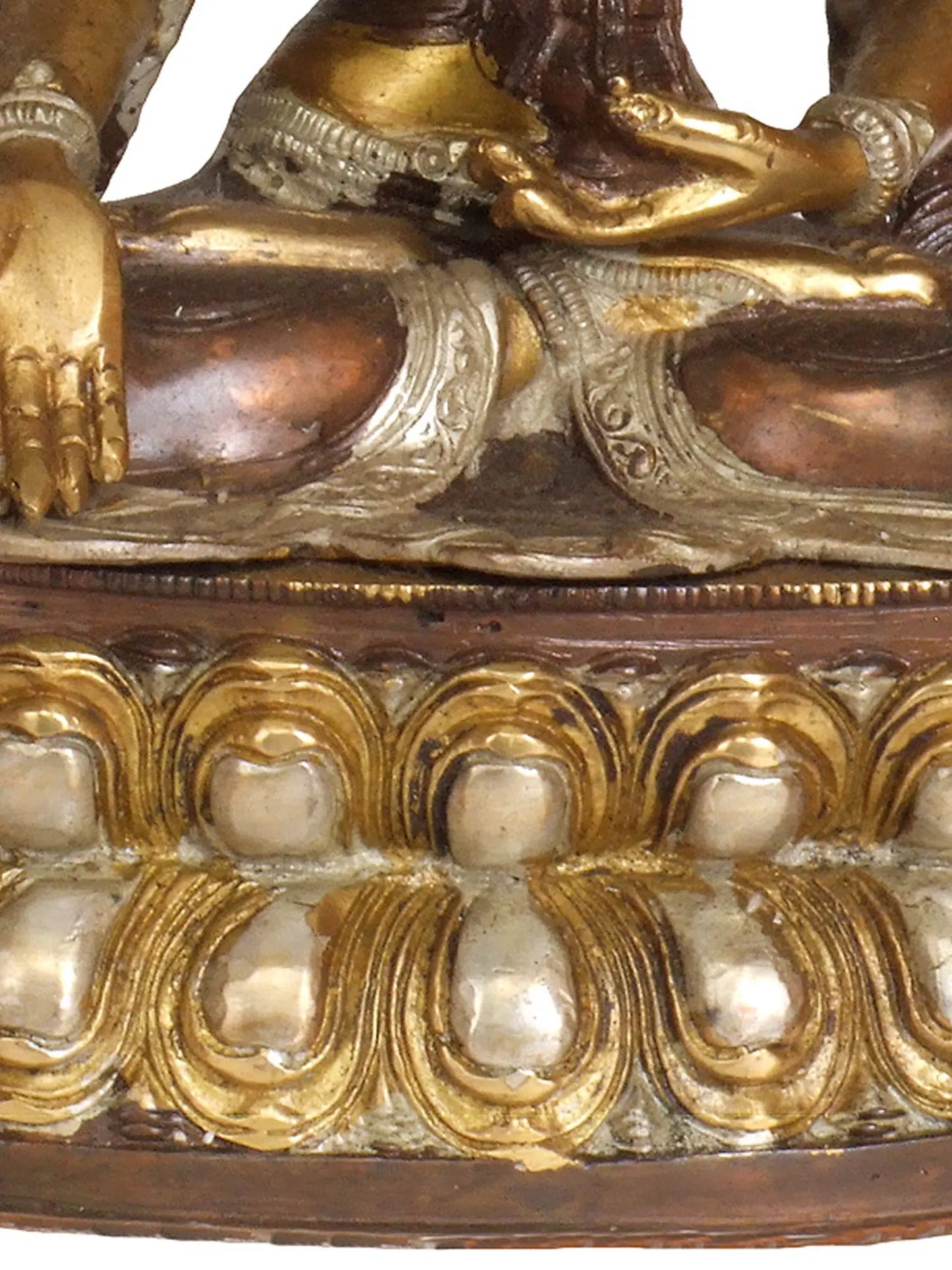 Brassaura® Ushnishavijaya Devi | Brass Sculpture with Lotus Pedestal | Height 14 Inches & Weight 5.51 kgs