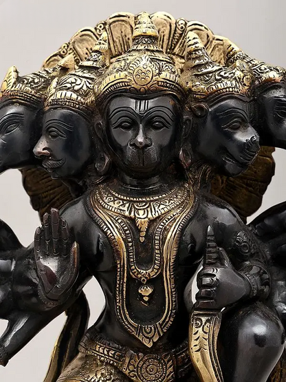 ब्रासोरा® वृंदावन वेणुगोपाल कृष्ण पीतल की प्रतिमा मोर के साथ | एंटीक नीला और सुनहरा रंग | ऊँचाई 20 इंच