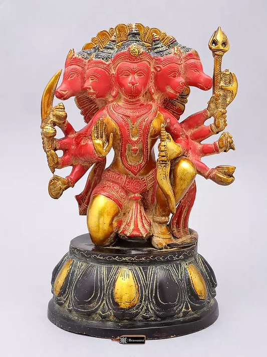 ब्रासोरा® वृंदावन वेणुगोपाल कृष्ण पीतल की प्रतिमा मोर के साथ | एंटीक नीला और सुनहरा रंग | ऊँचाई 20 इंच