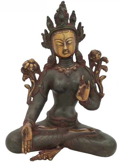 Brassaura® Brass Goddess Tara Statue | Height 9 Inches & Weight 2.70 kg