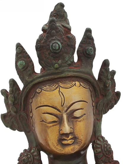Brassaura® Brass Goddess Tara Statue | Height 9 Inches & Weight 2.70 kg