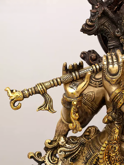 Brassaura® Brass Radha Krishna Statue | Height 29 Inches & Weight 41.8 kg