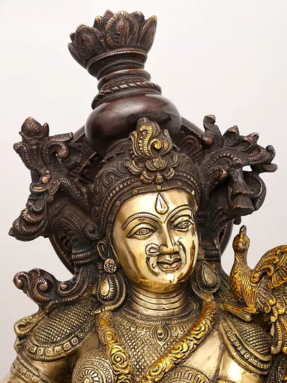 Brassaura® Brass Radha Krishna Statue | Height 29 Inches & Weight 41.8 kg