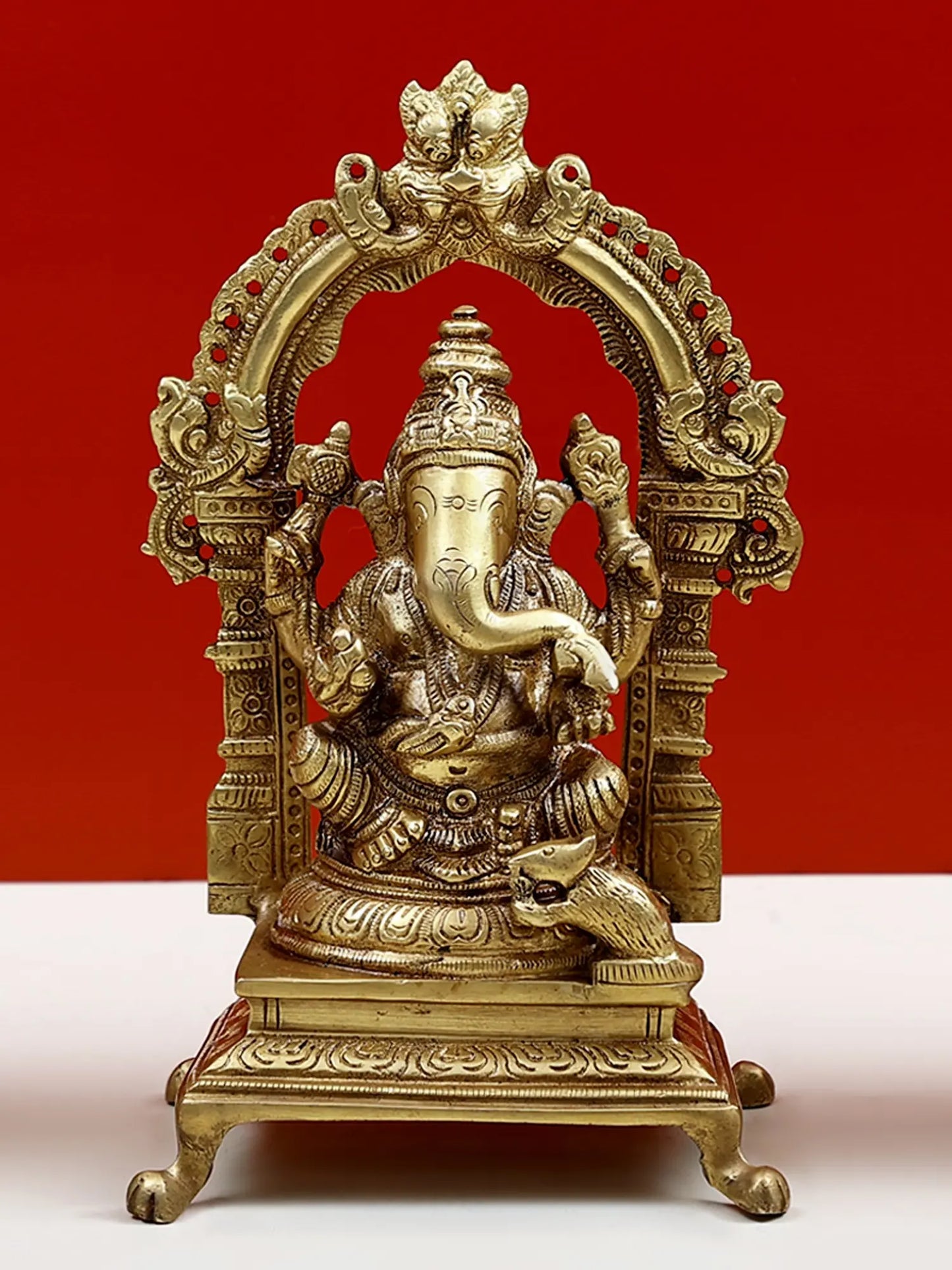 Brassaura™ Divine Lakshmi Ganesha Saraswati Set | Height 8 Inches & Weight 5.10 kgs