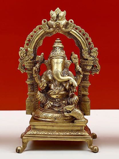 Brassaura™ Divine Lakshmi Ganesha Saraswati Set | Height 8 Inches & Weight 5.10 kgs