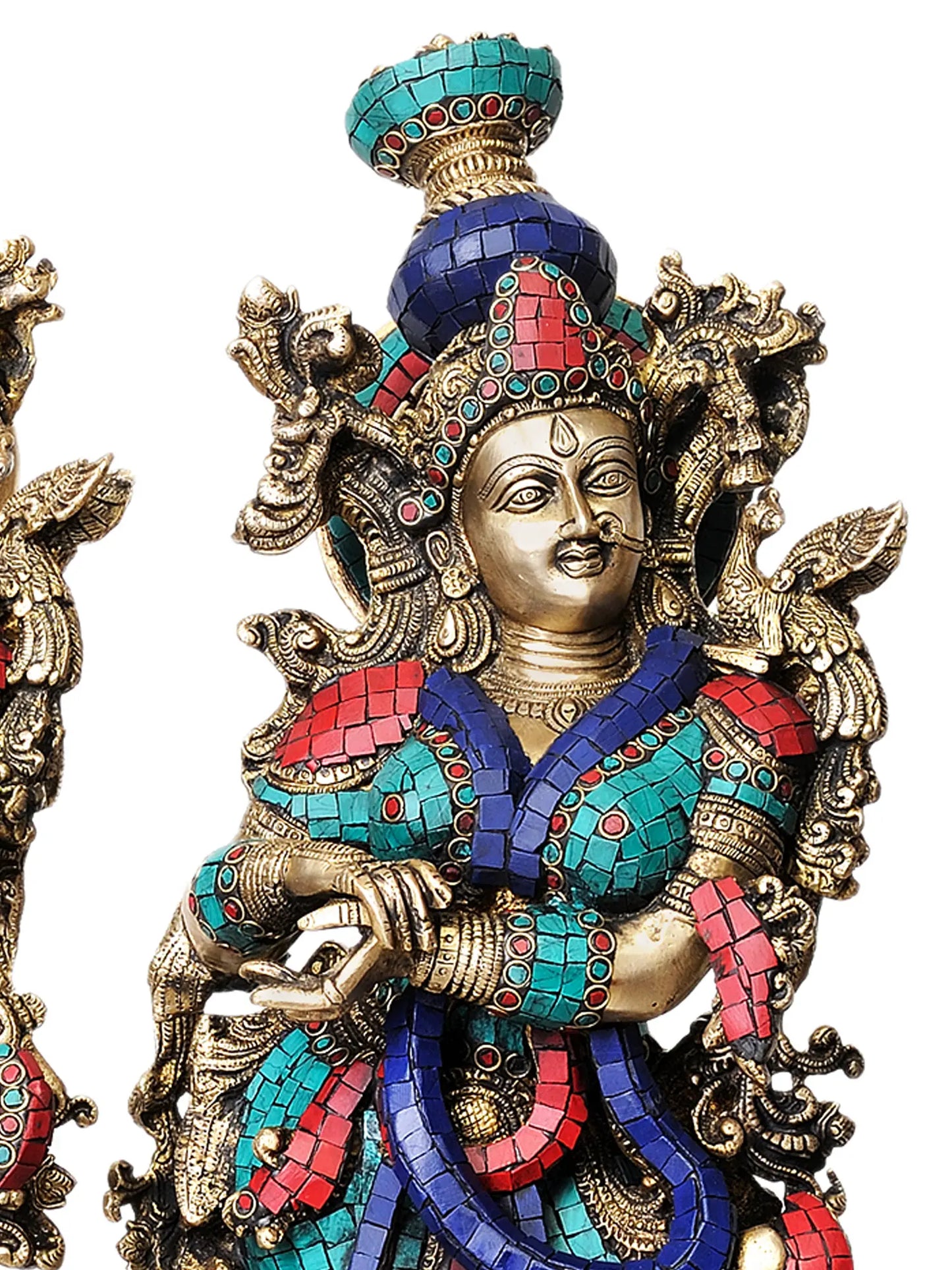 Brassaura® Brass Radha Krishna Statue | Height 28.50 Inches & Weight 34 kg